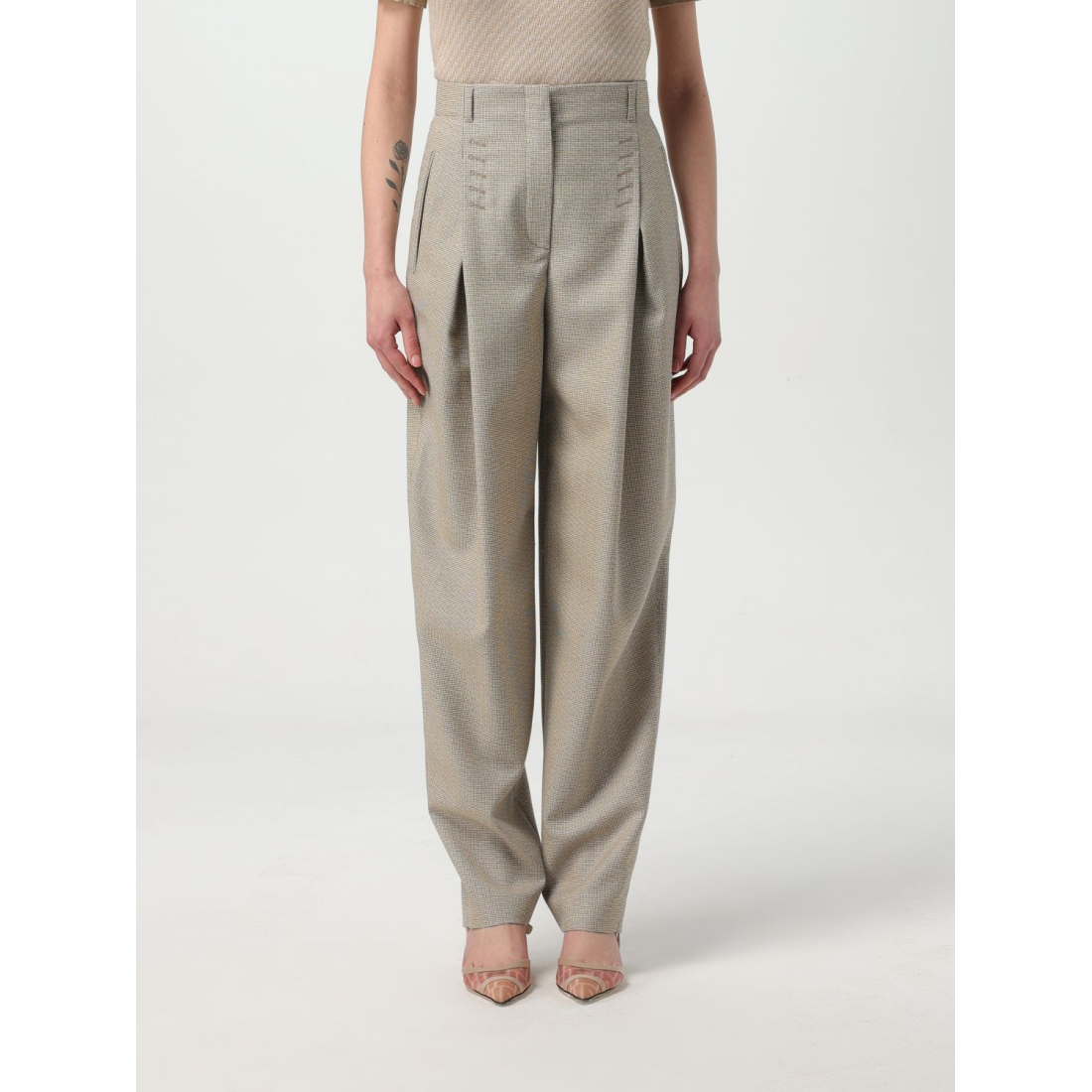 Women's 'Micro Check' Trousers