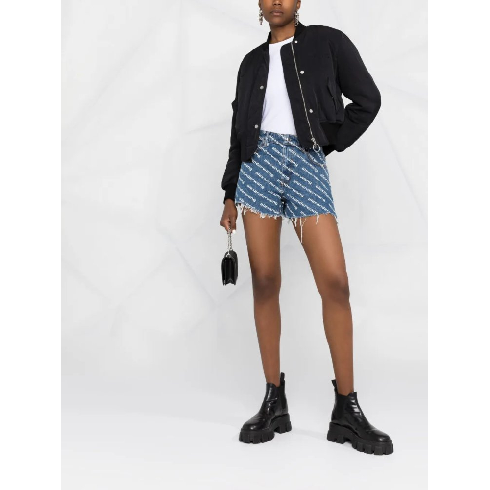 Short en jean 'Logo-Print' pour Femmes