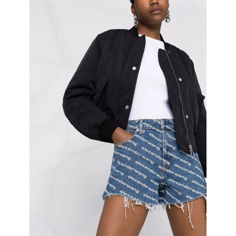 Short en jean 'Logo-Print' pour Femmes