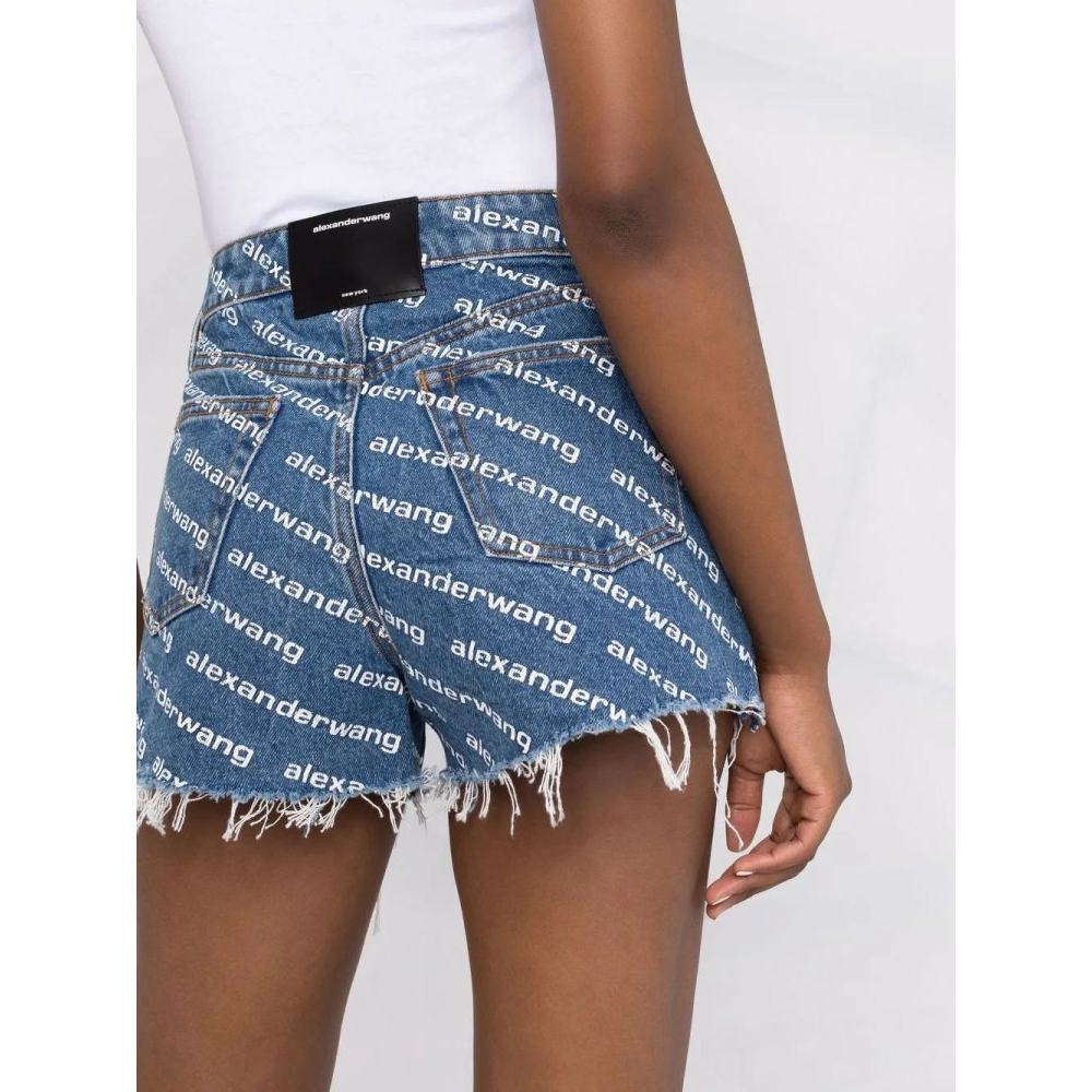 Short en jean 'Logo-Print' pour Femmes
