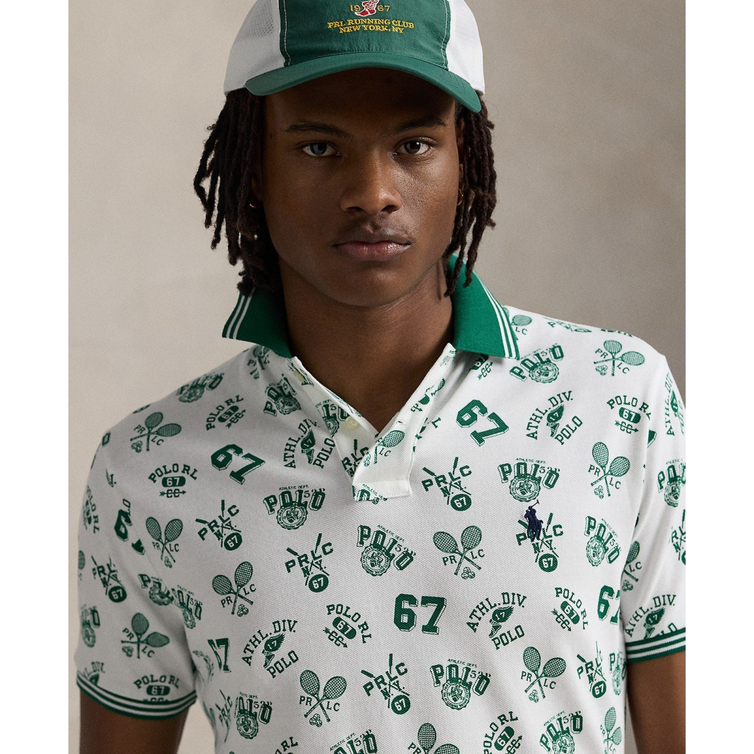 Polo 'Classic-Fit Print Mesh' pour Hommes