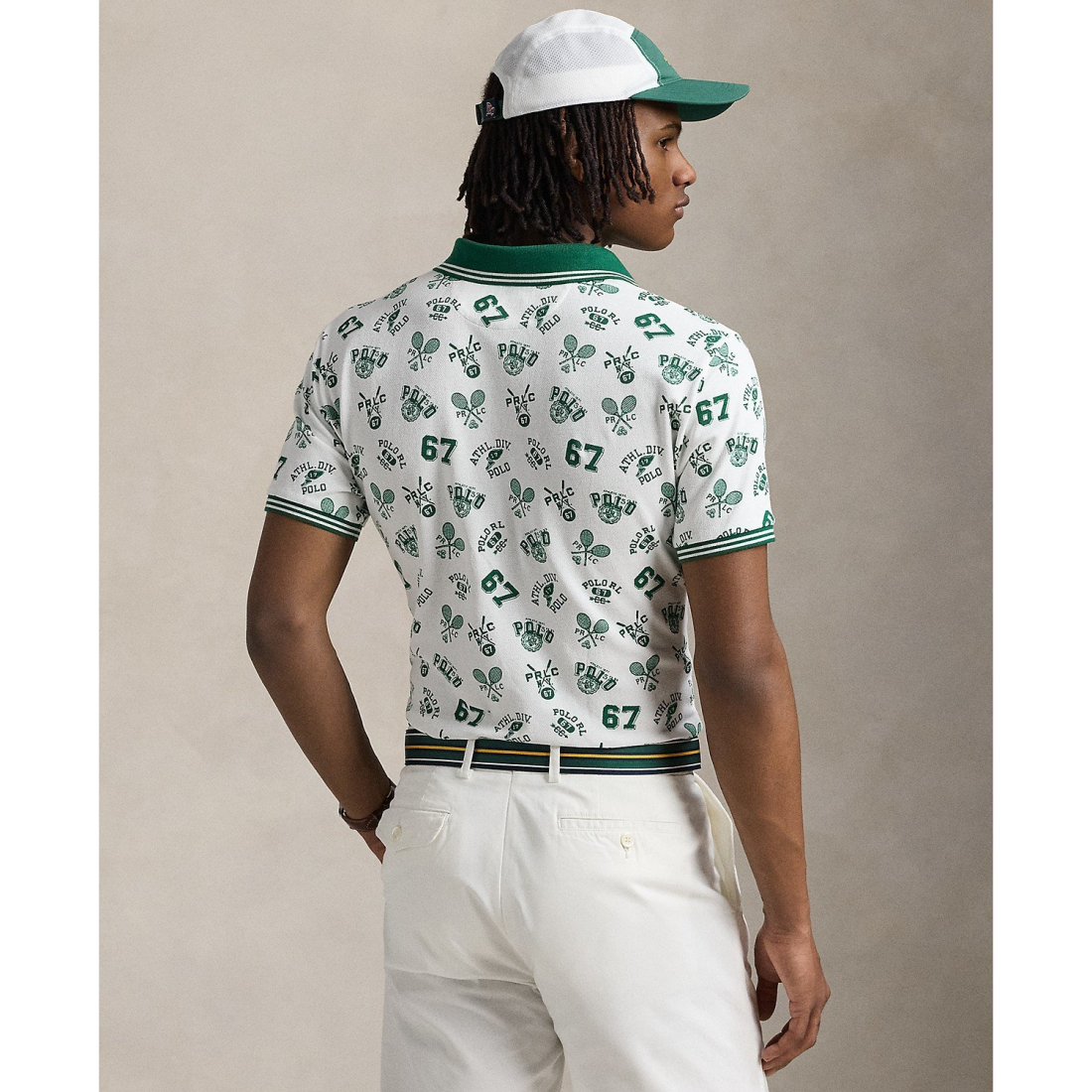 Polo 'Classic-Fit Print Mesh' pour Hommes