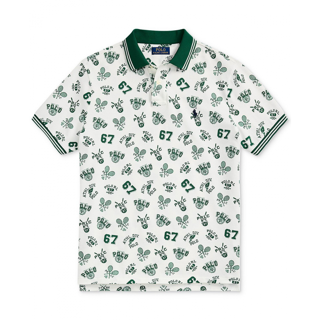 Polo 'Classic-Fit Print Mesh' pour Hommes