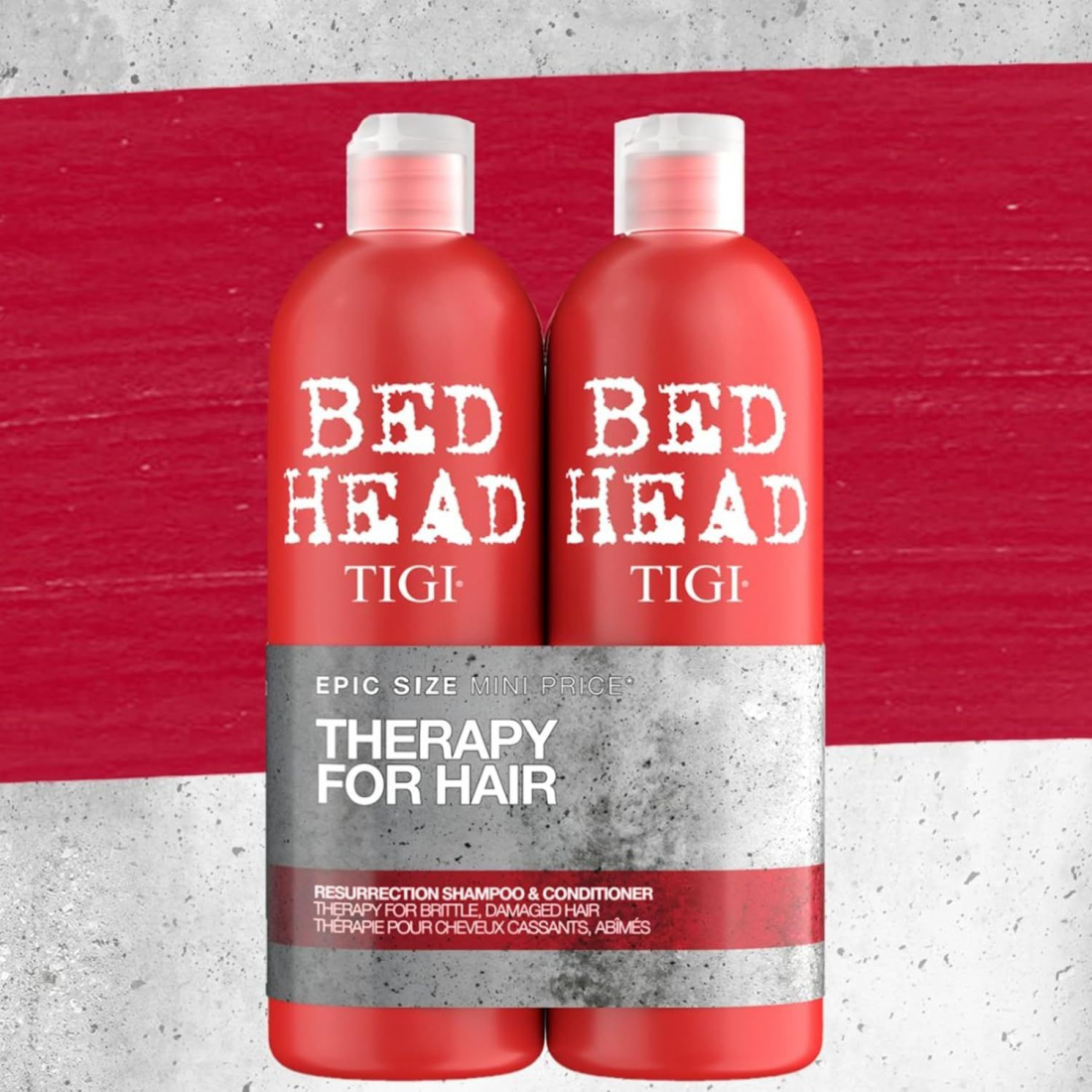 Shampoing & Après-shampoing 'Bed Head Resurrection' pour Cheveux abîmés, Cheveux Très Secs - 750 ml