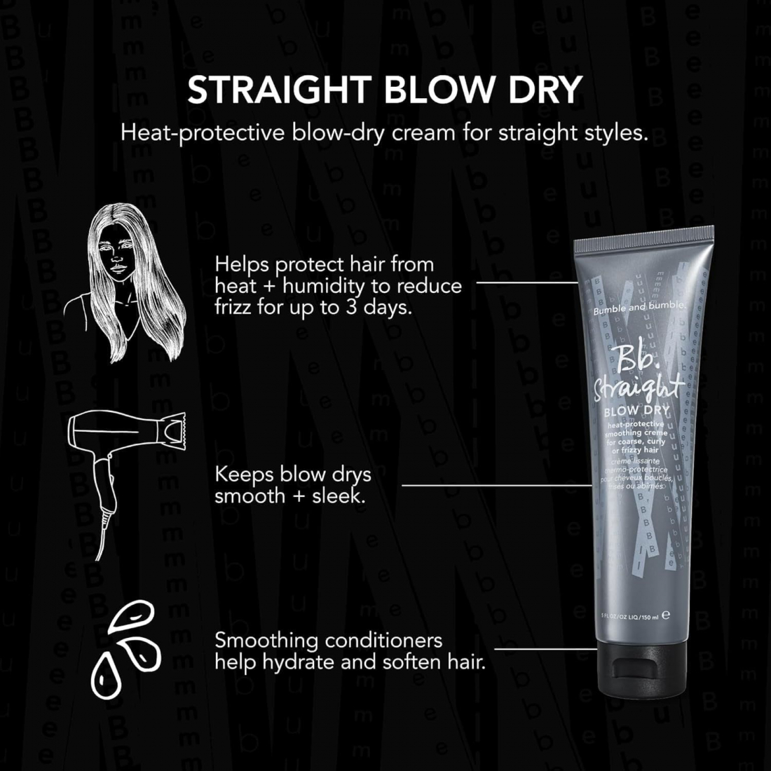 'Straight Blow Dry' Hair Styling Cream - 150 ml