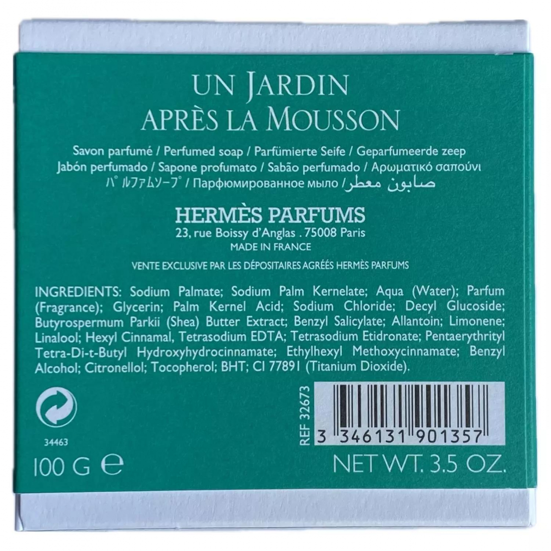 'Un Jardin Après La Mousson' Perfumed Soap - 100 g