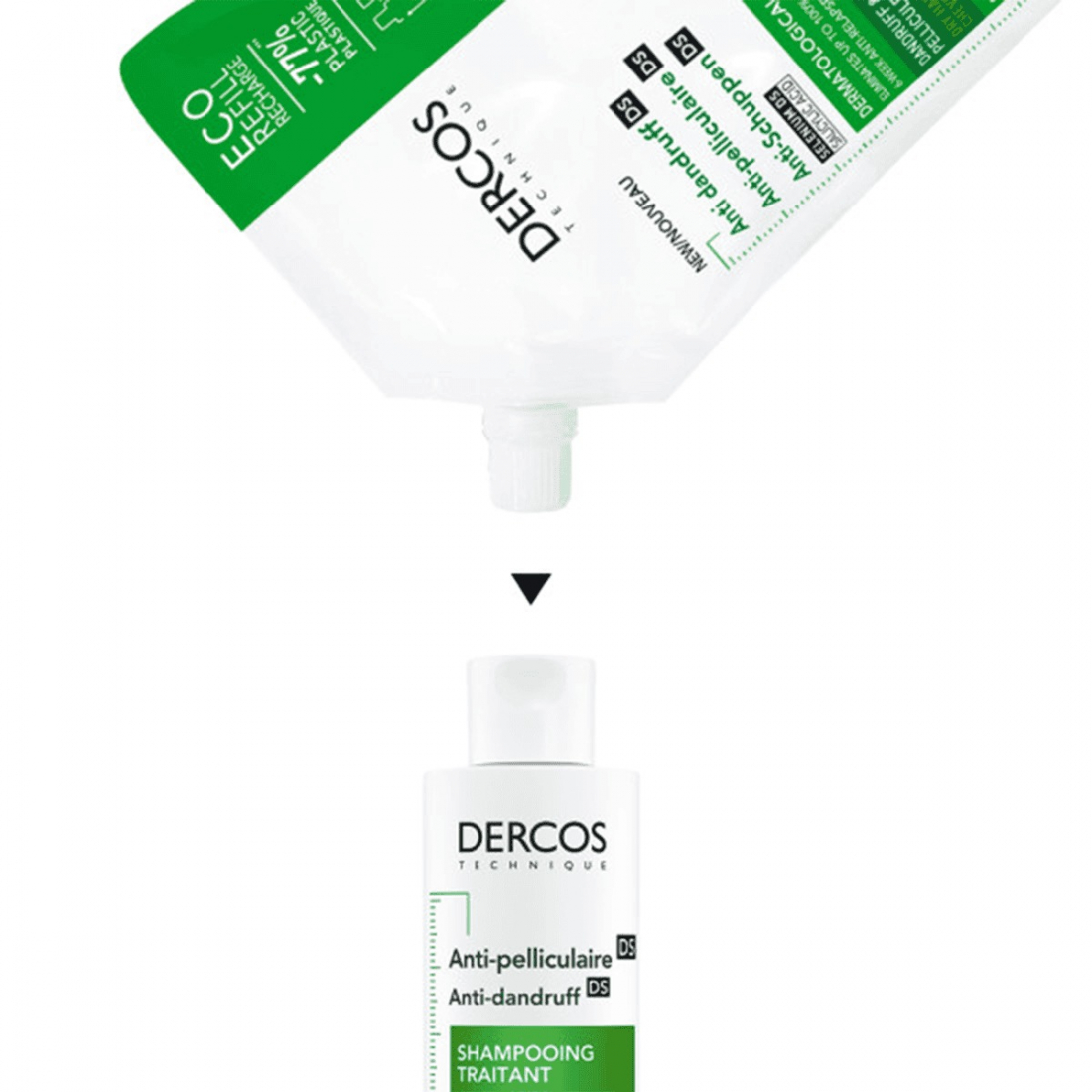 'Dercos Dandruff' Shampoo Refill - Dry Hair, 390 ml
