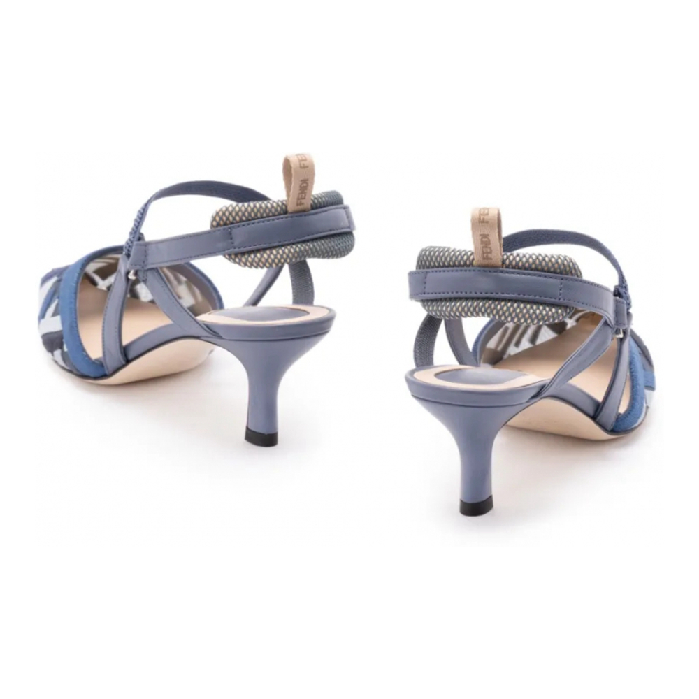 'Geometric-Pattern' Pumps mit Fersenriemen für Damen