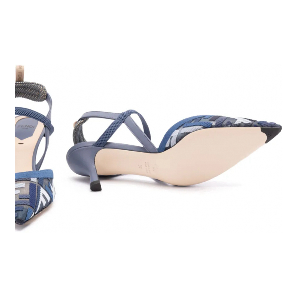 'Geometric-Pattern' Pumps mit Fersenriemen für Damen