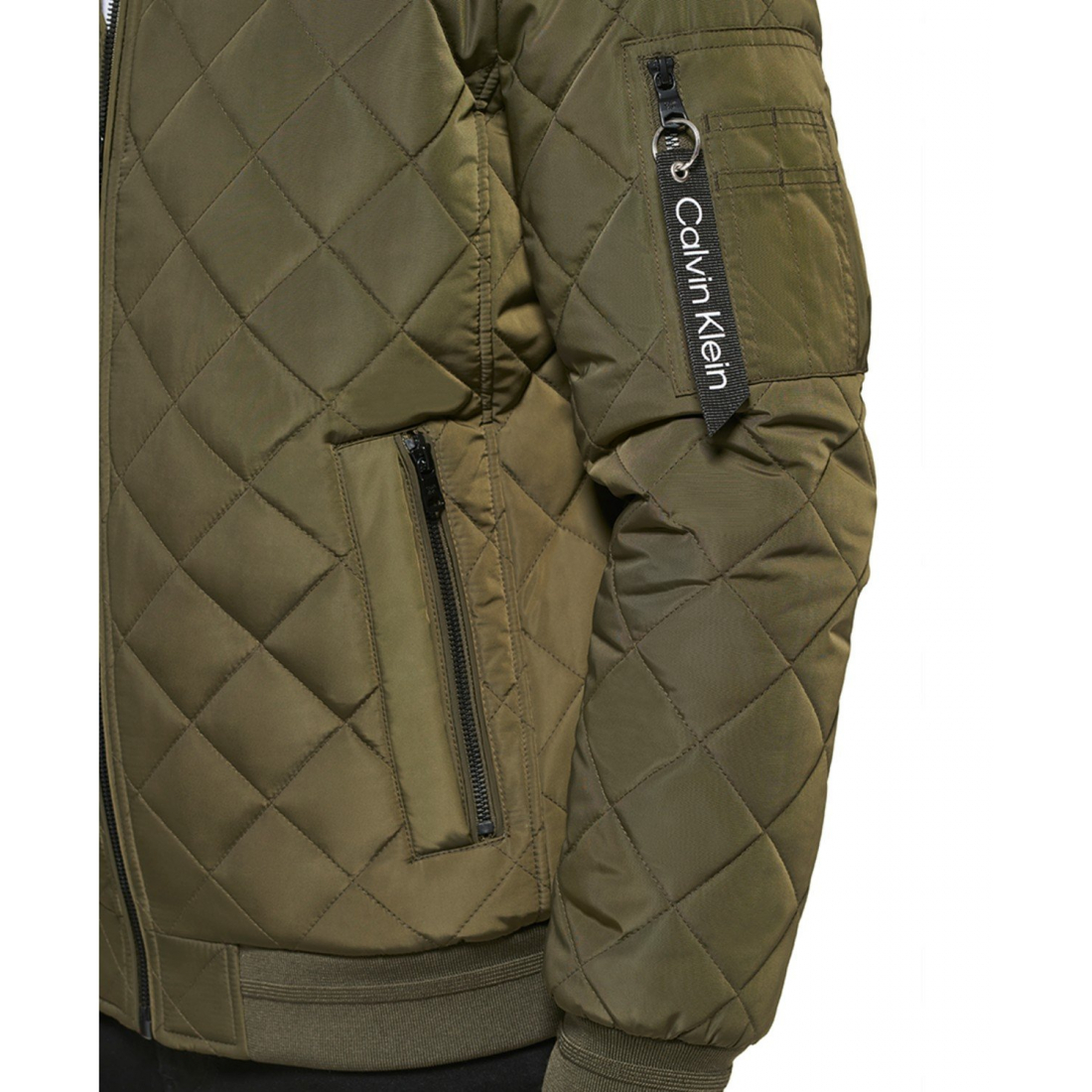 Veste matelassée 'Baseball with Rib-Knit Trim' pour Hommes