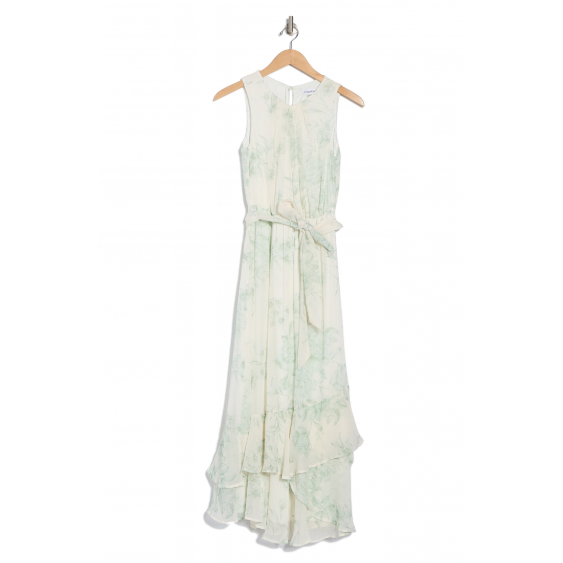 Women's 'Floral Sleeveless Chiffon High-Low' Midi Dress