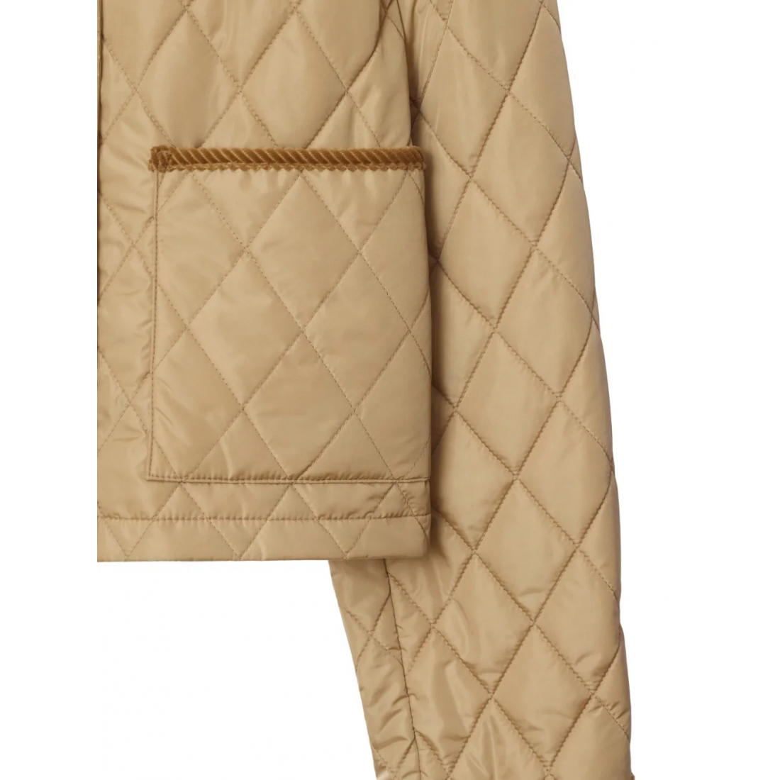 'Cropped' Gesteppte Jacke für Damen