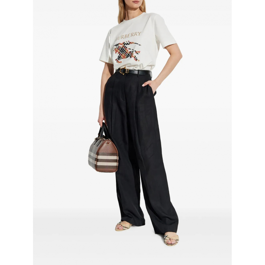 T-shirt 'Check-Motif Graphic' pour Femmes