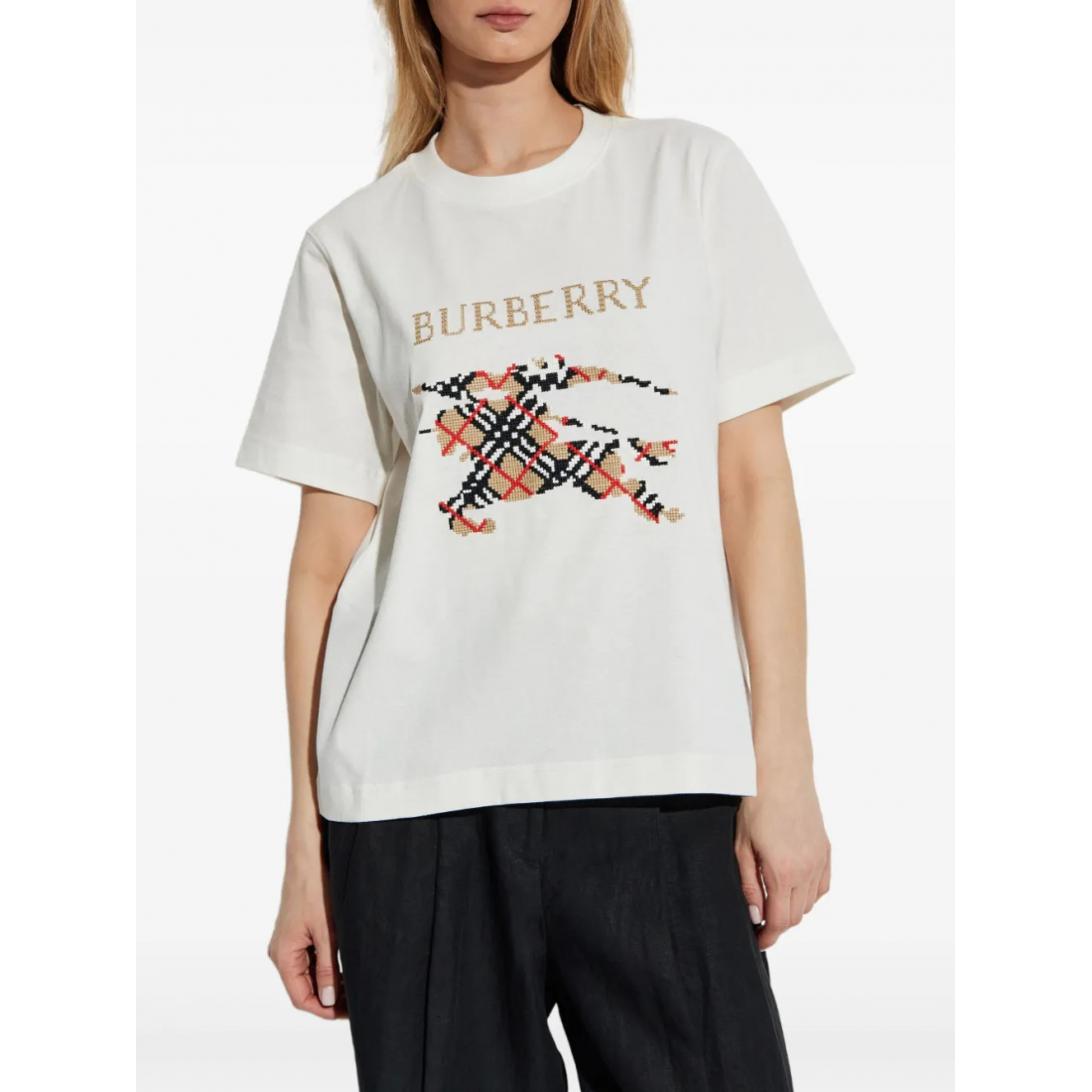 T-shirt 'Check-Motif Graphic' pour Femmes