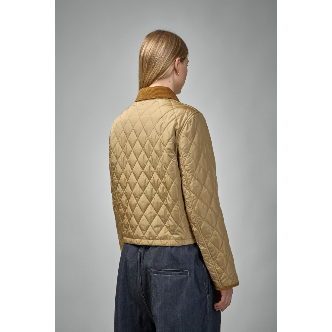 'Cropped' Gesteppte Jacke für Damen