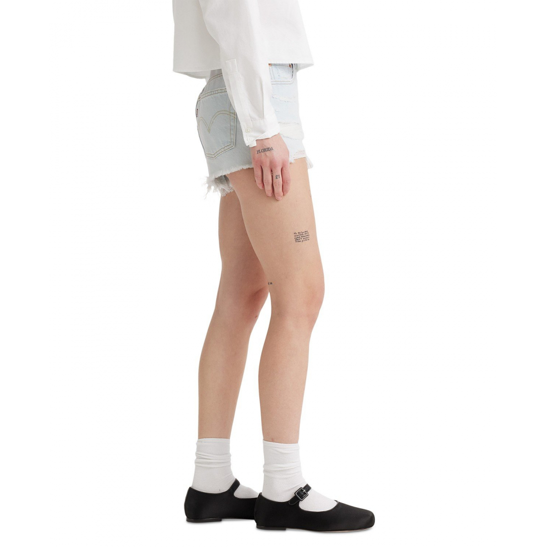 Women's '501 Button Fly High-Rise' Denim Shorts