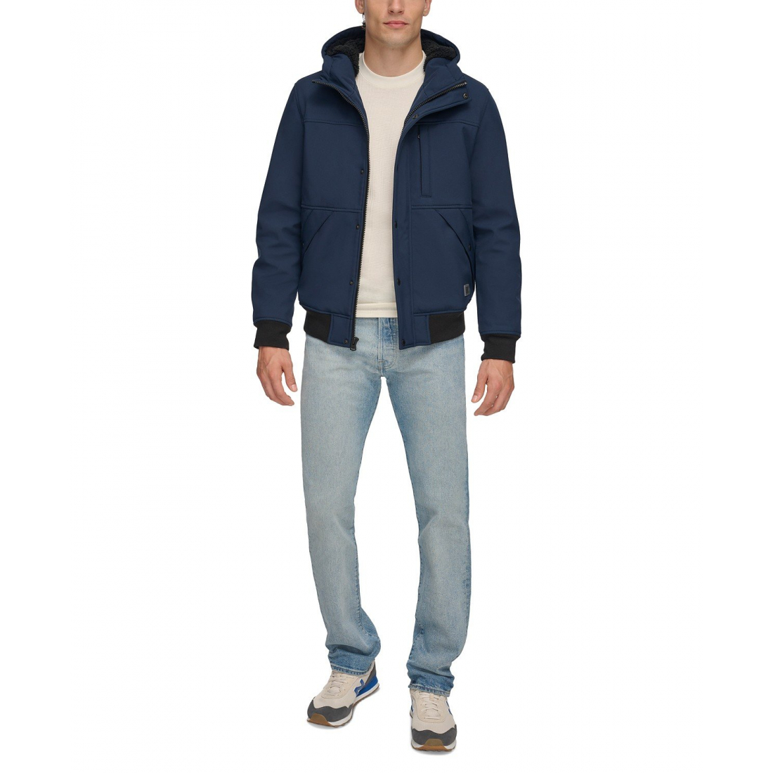 Veste de pluie 'Soft Shell Sherpa Lined Hooded' pour Hommes