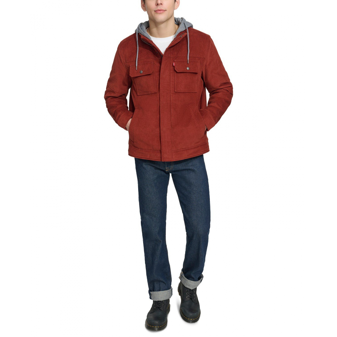 Men's 'Hooded Corduroy Zip' Jacket