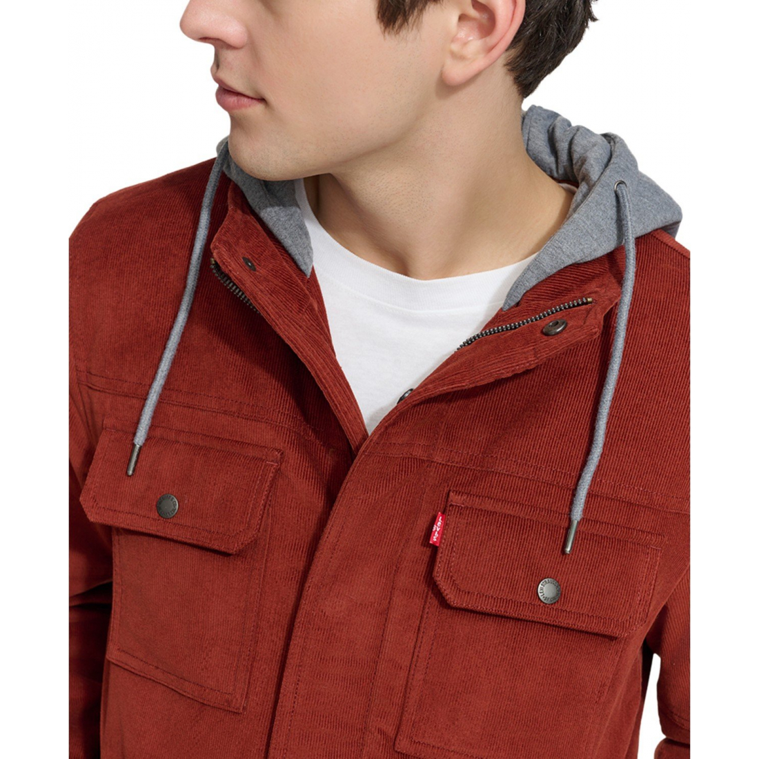 Men's 'Hooded Corduroy Zip' Jacket