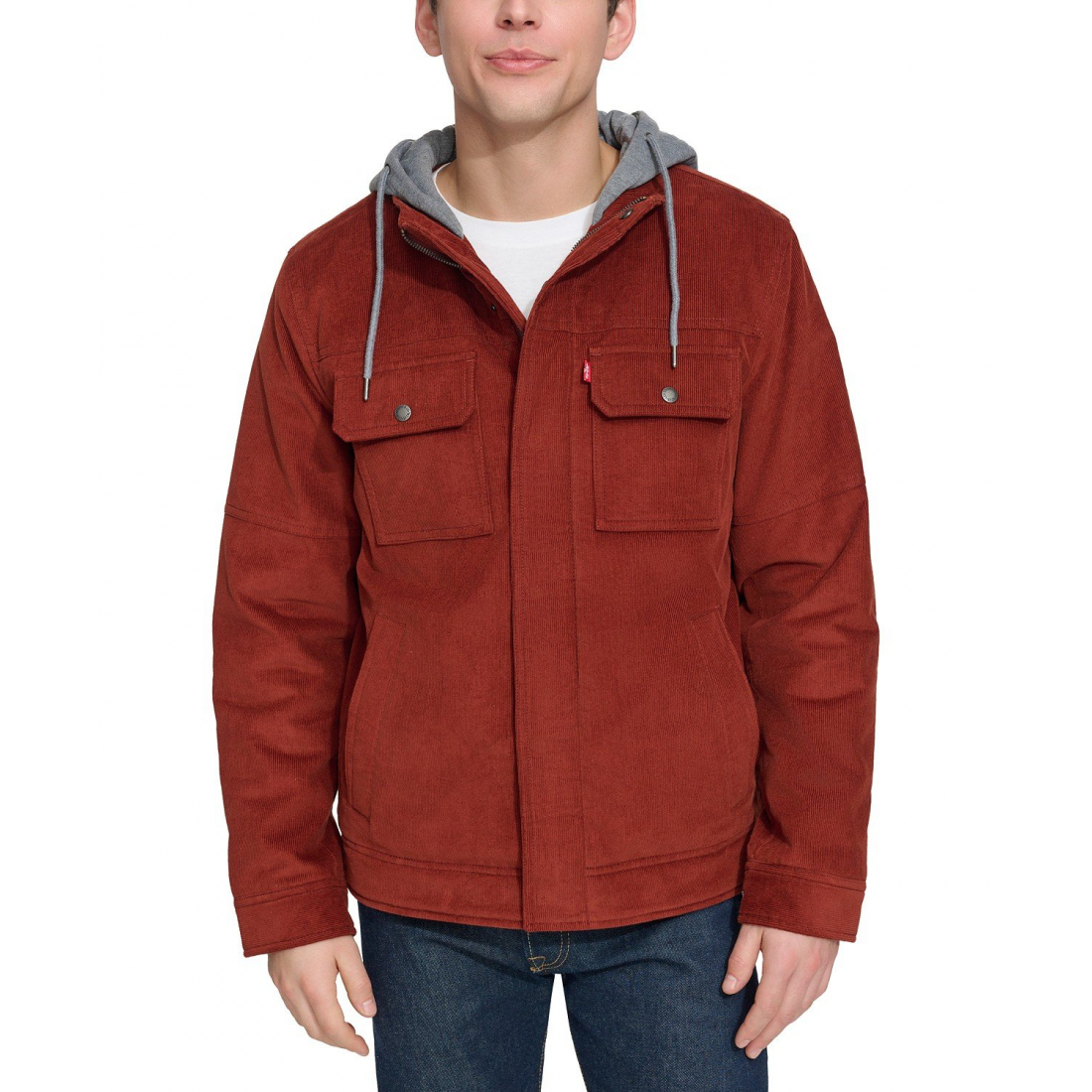 Men's 'Hooded Corduroy Zip' Jacket