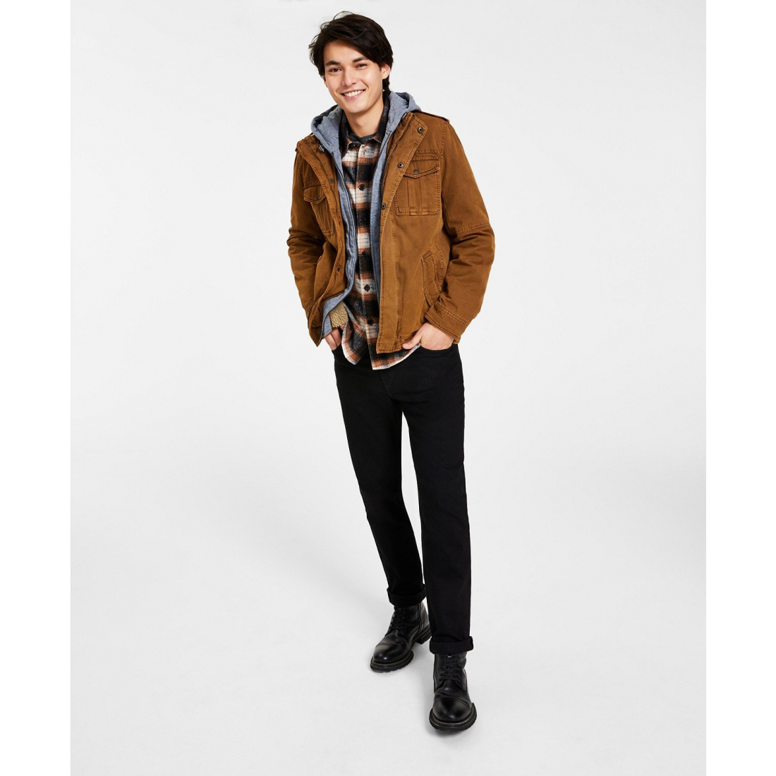 Veste 'Sherpa Lined Two Pocket Hooded' pour Hommes