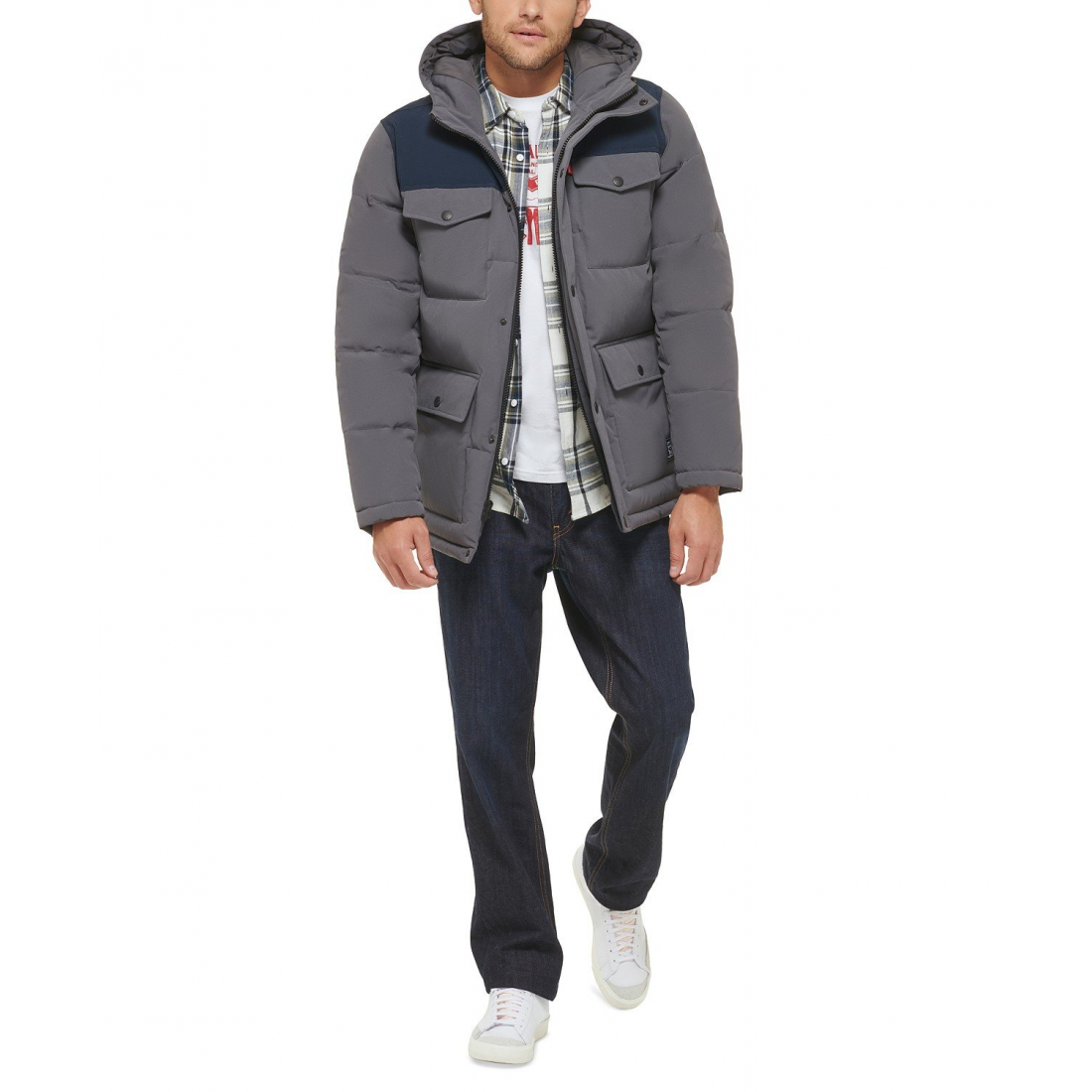 Veste matelassée 'Four Pocket Parka Hoody' pour Hommes