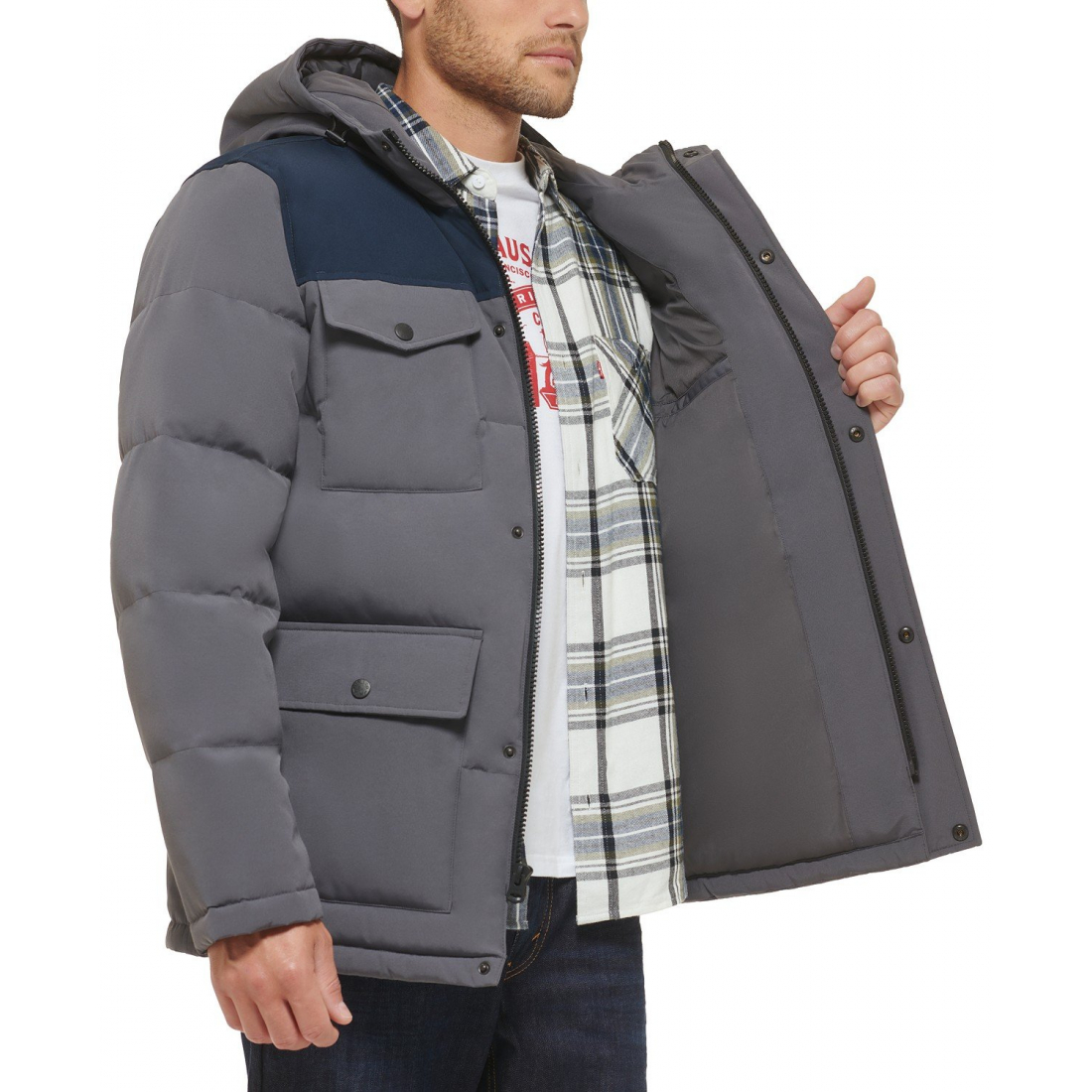 Veste matelassée 'Four Pocket Parka Hoody' pour Hommes