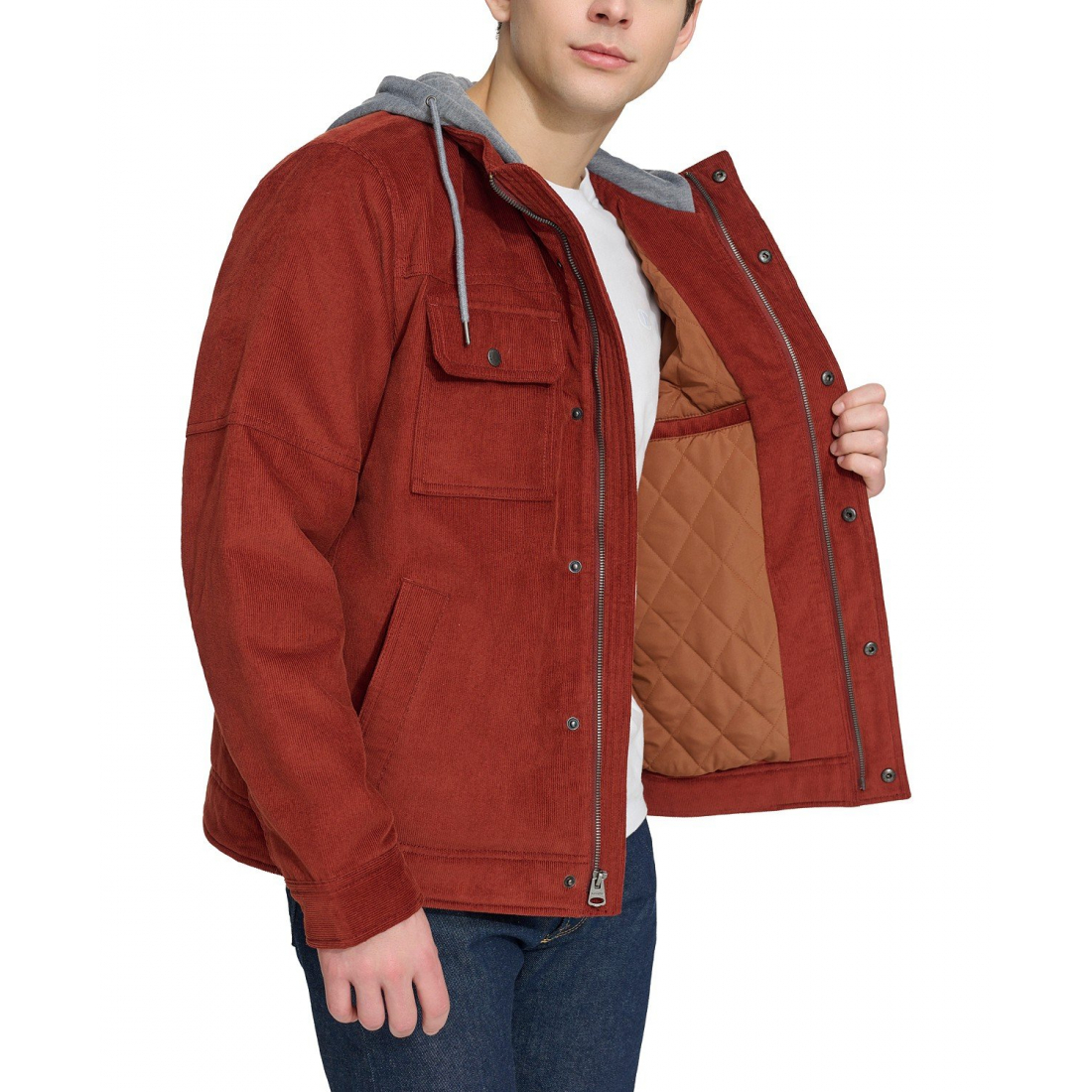 Men's 'Hooded Corduroy Zip' Jacket