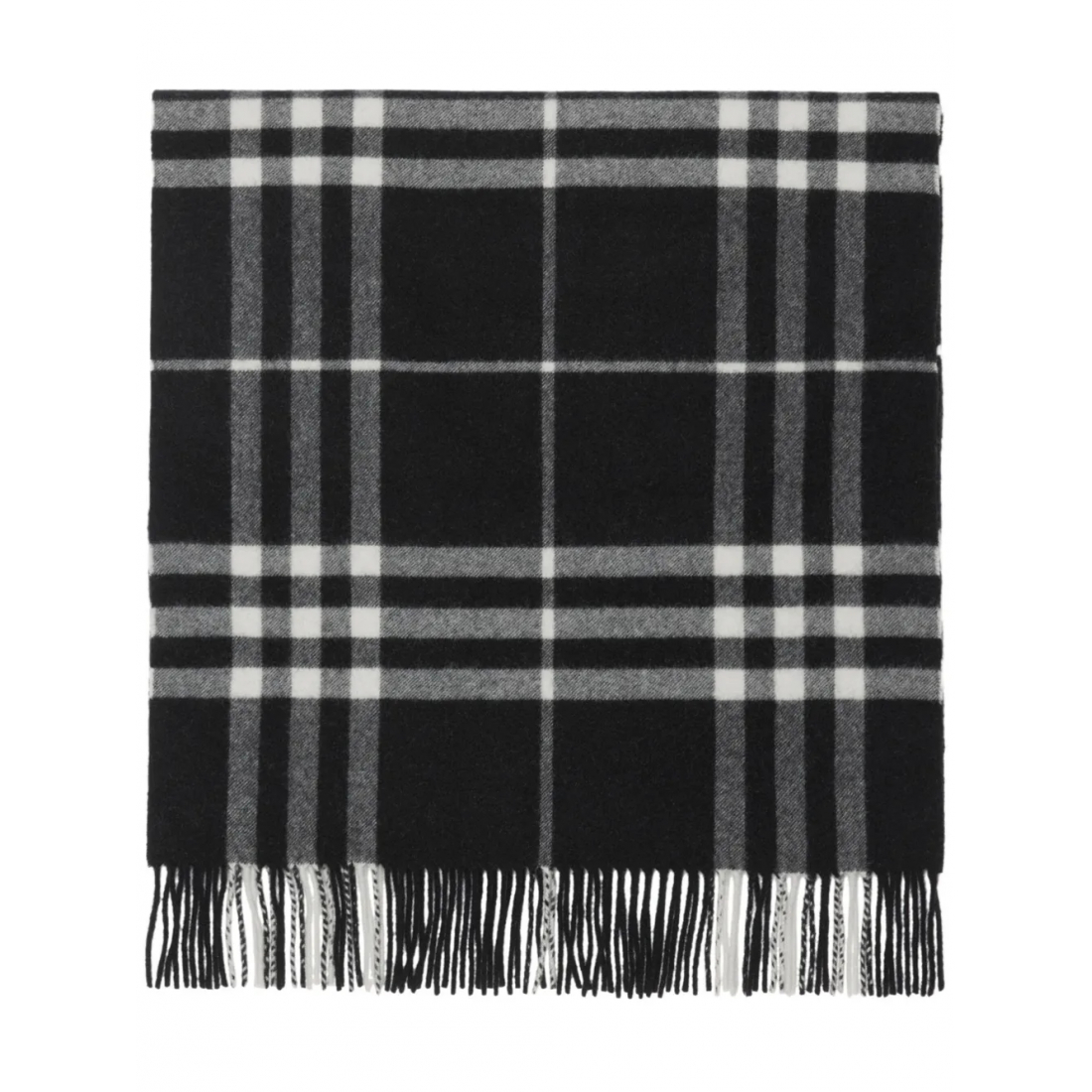 Écharpe en cachemire  'Check-Print Fringed' pour Femmes