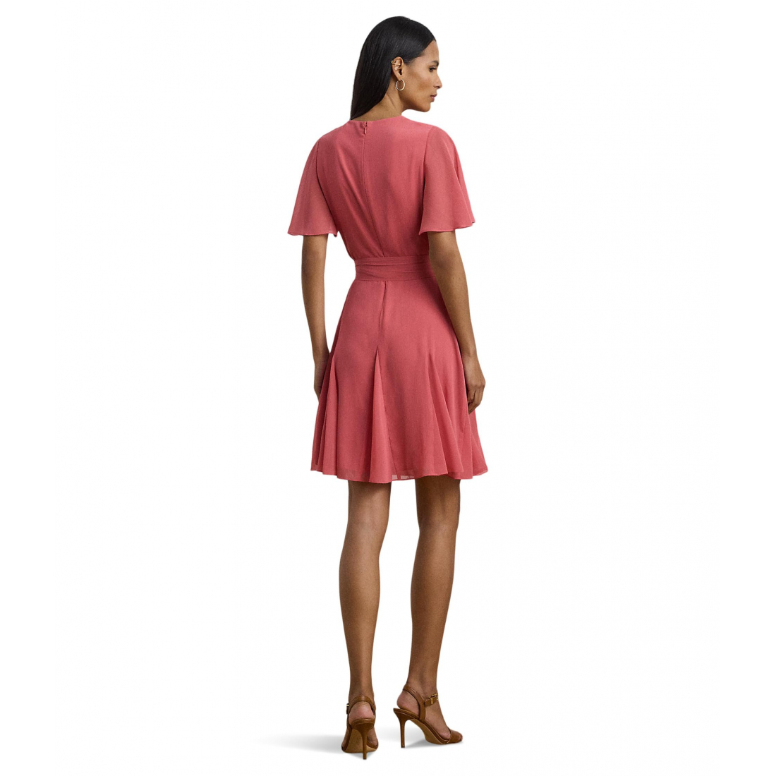 Women's 'Crinkle Georgette Surplice' Midi Dress