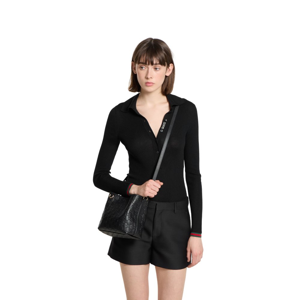 Sac seau 'Gg Emblem Small' pour Femmes