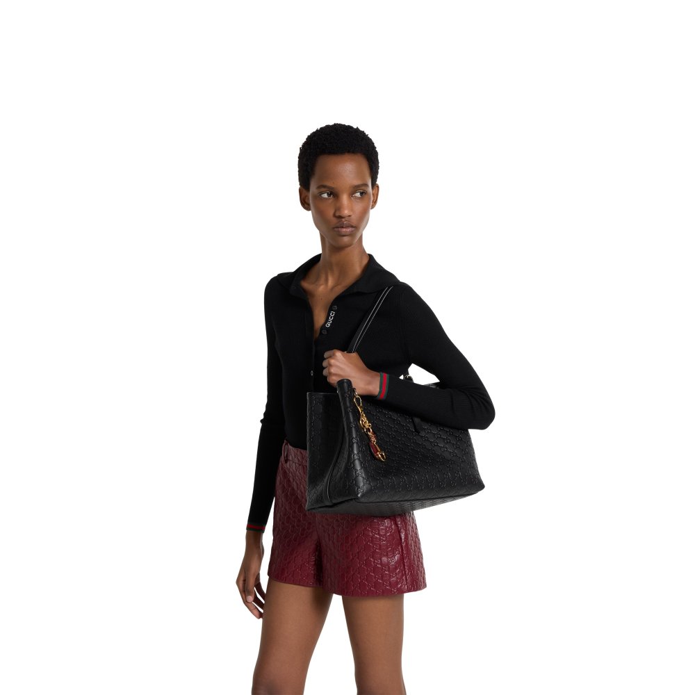 Women's 'GG Emblem Large' Tote Bag