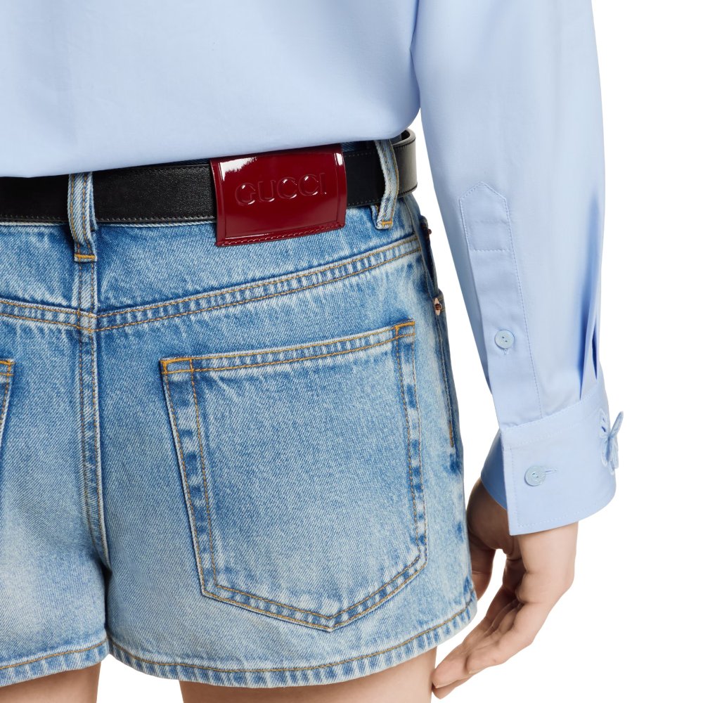 'Stonewashed' Jeansshorts für Damen