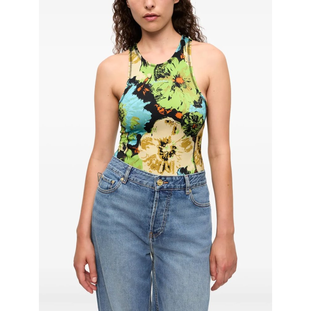 'Floral-Print' Bodysuit für Damen