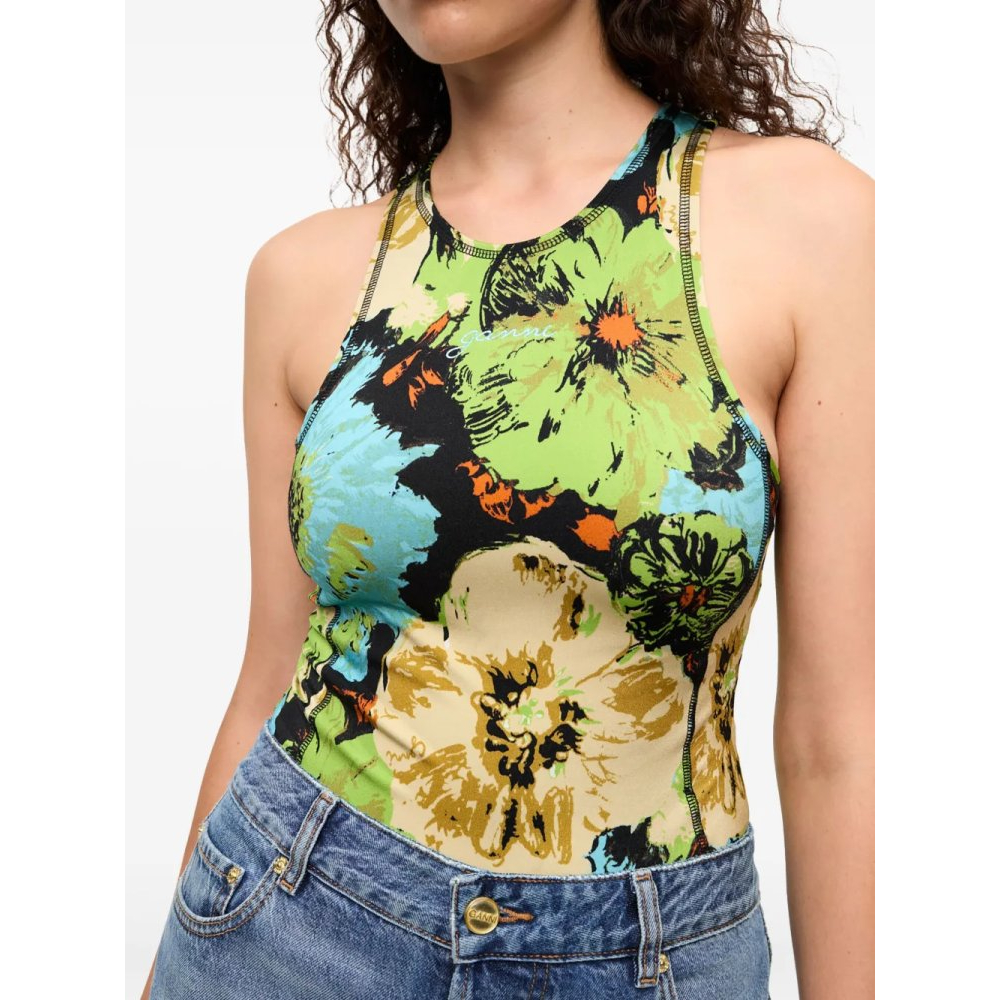 'Floral-Print' Bodysuit für Damen