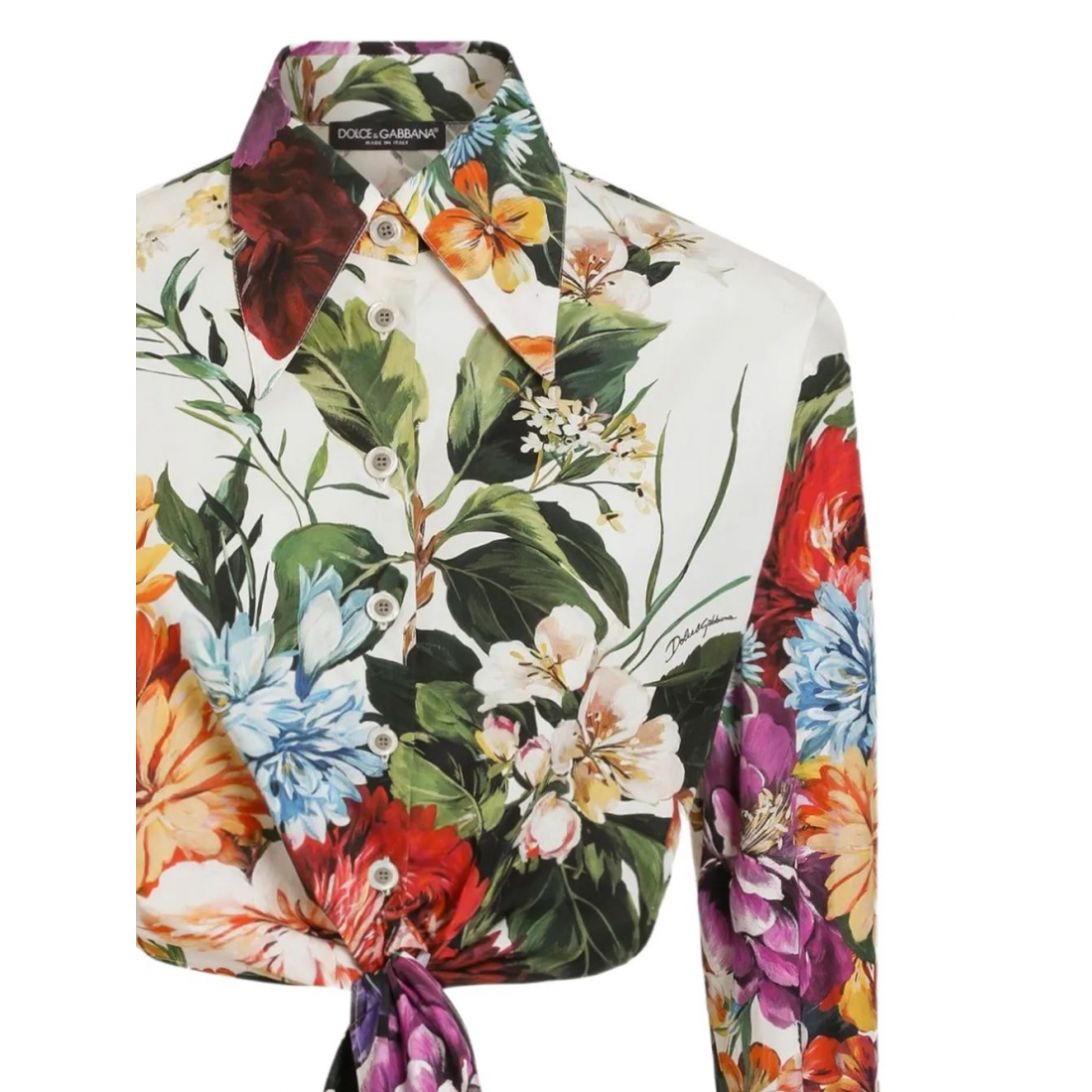 'Floral-Print' Langärmelige Bluse für Damen