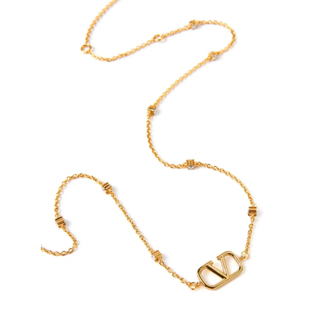 'VLogo Signature crystal-embellished' Halskette für Damen