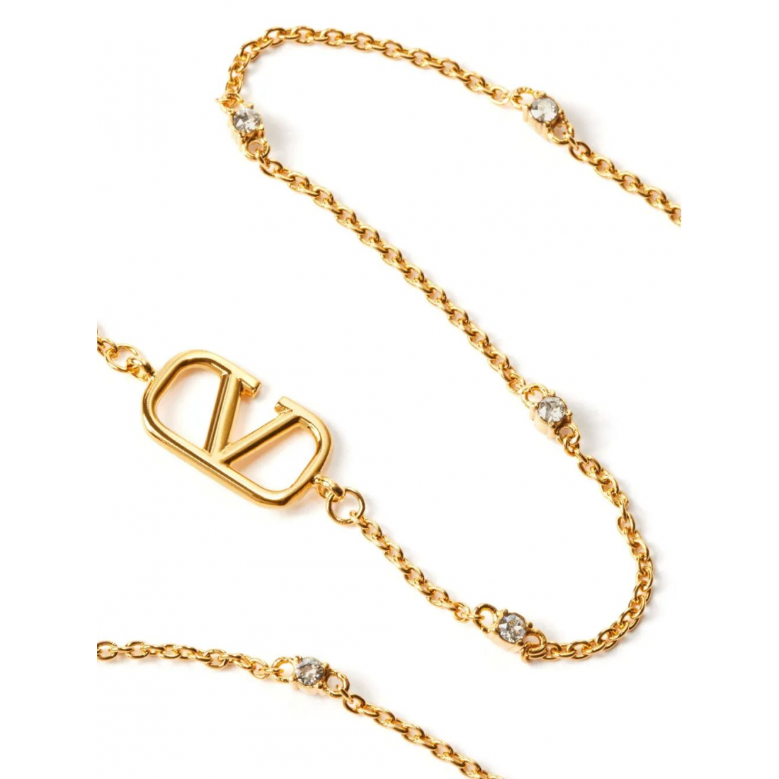 'VLogo Signature crystal-embellished' Halskette für Damen