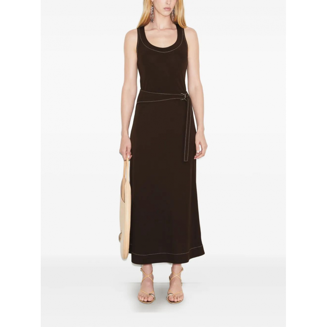 Women's 'Belted Jersey' Midi Skirt