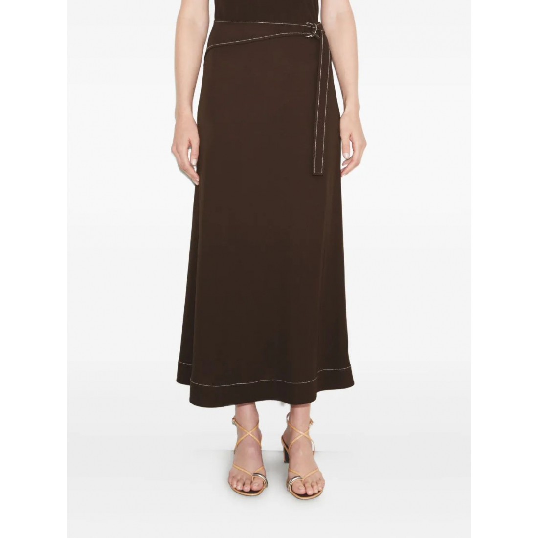 Women's 'Belted Jersey' Midi Skirt