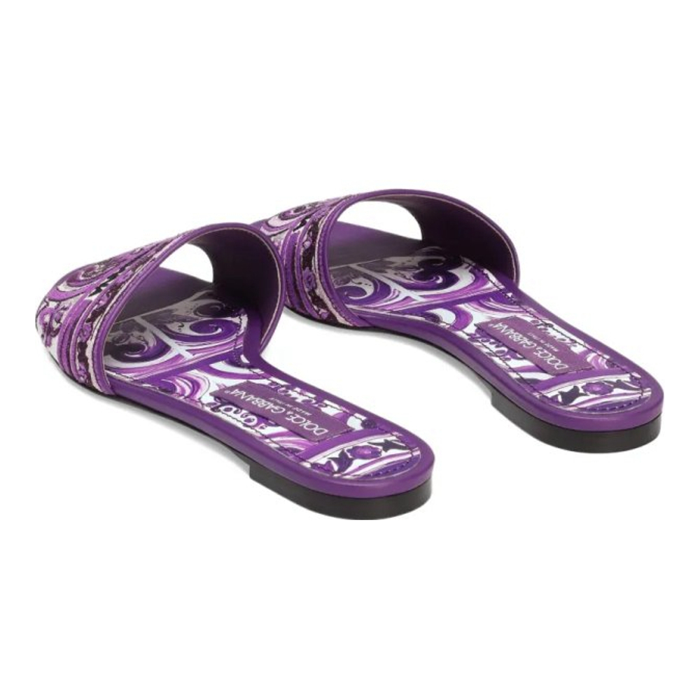 Sandales plates 'Majolica-Pattern' pour Femmes