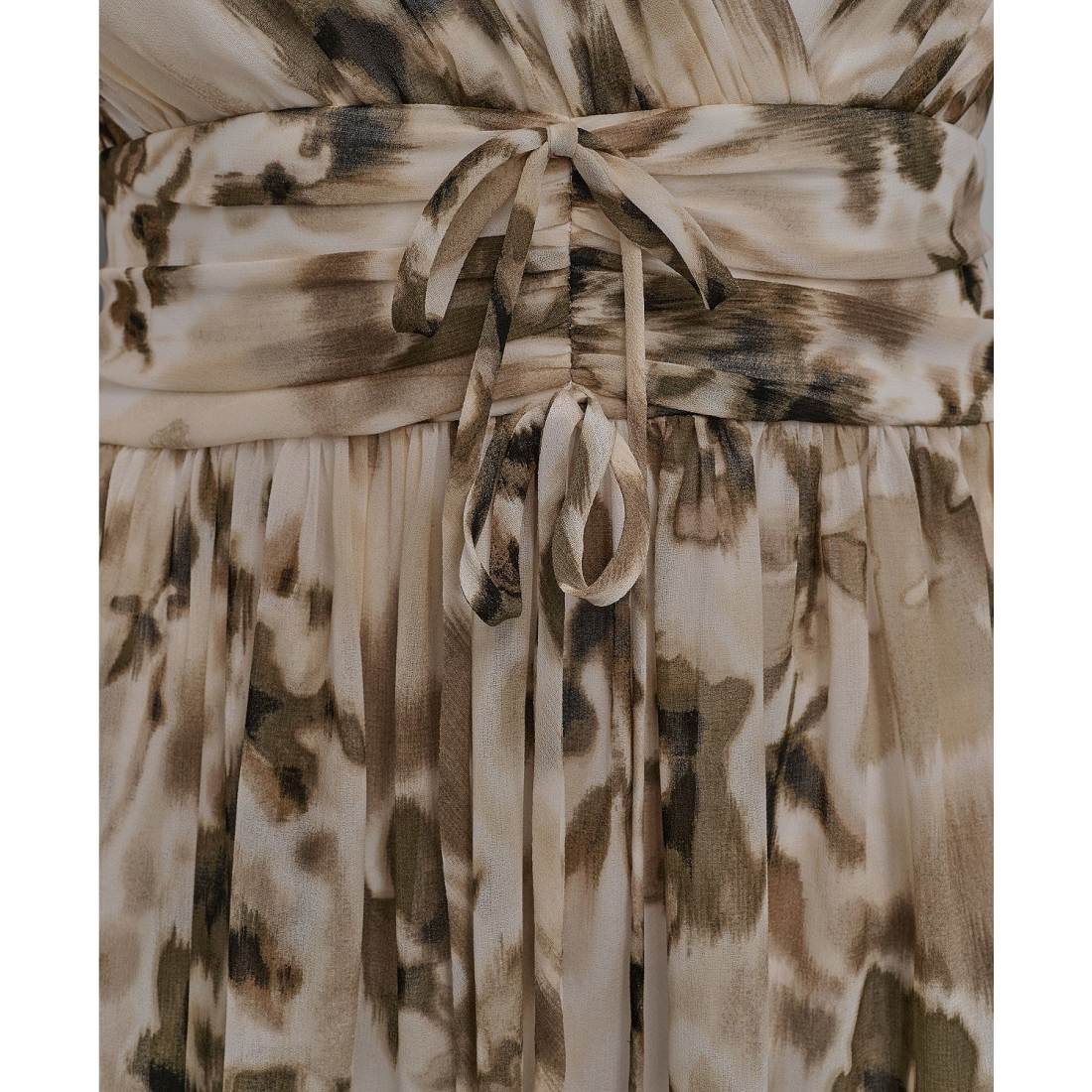 Women's 'V-Neck Ruched-Waist' Sleeveless Dress