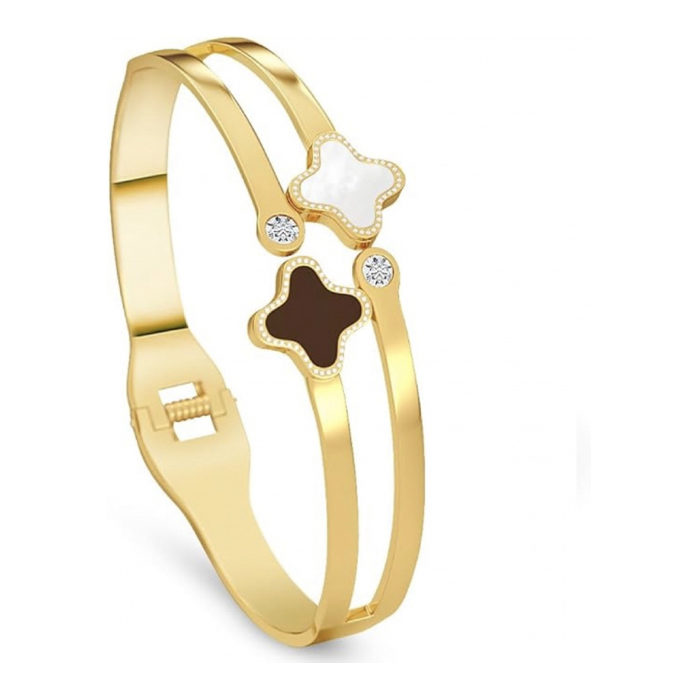 'Onyx & Mother Of Pearl Motif' Armreifen für Damen