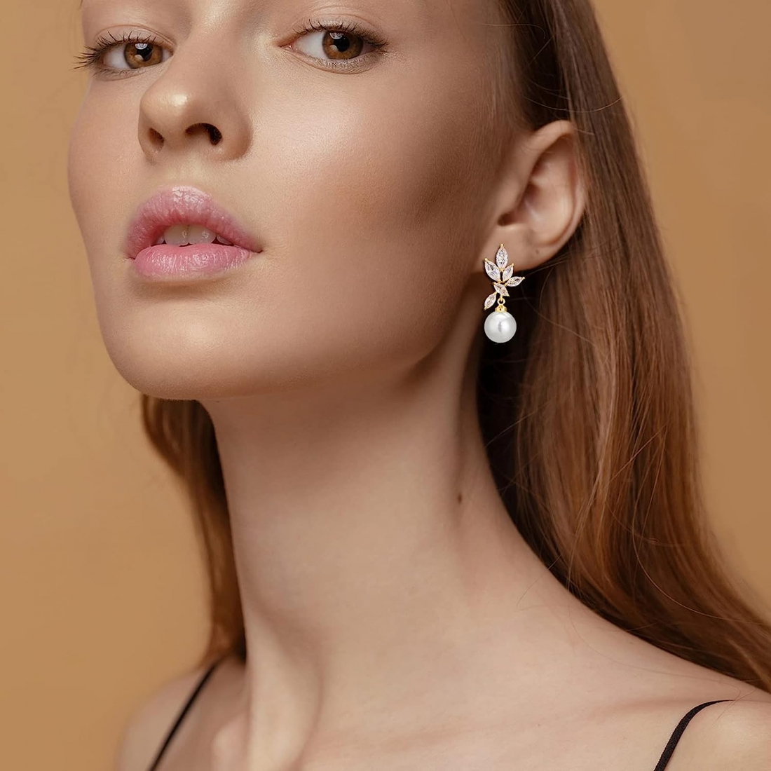 Boucles d'oreilles 'Cluster & Pearl Drop Exquisite' pour Femmes