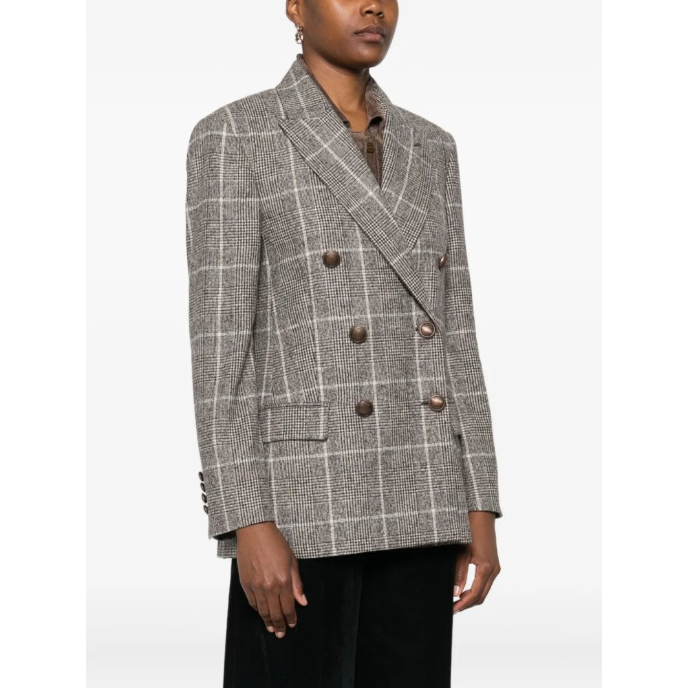 Women's 'Checked Double-Breasted' Blazer