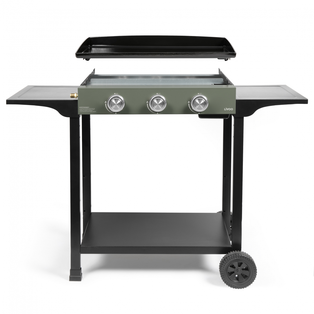 Plancha gaz 3 brûleurs sur chariot