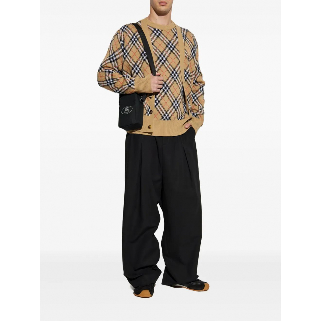 'Check-Pattern' Pullover für Herren