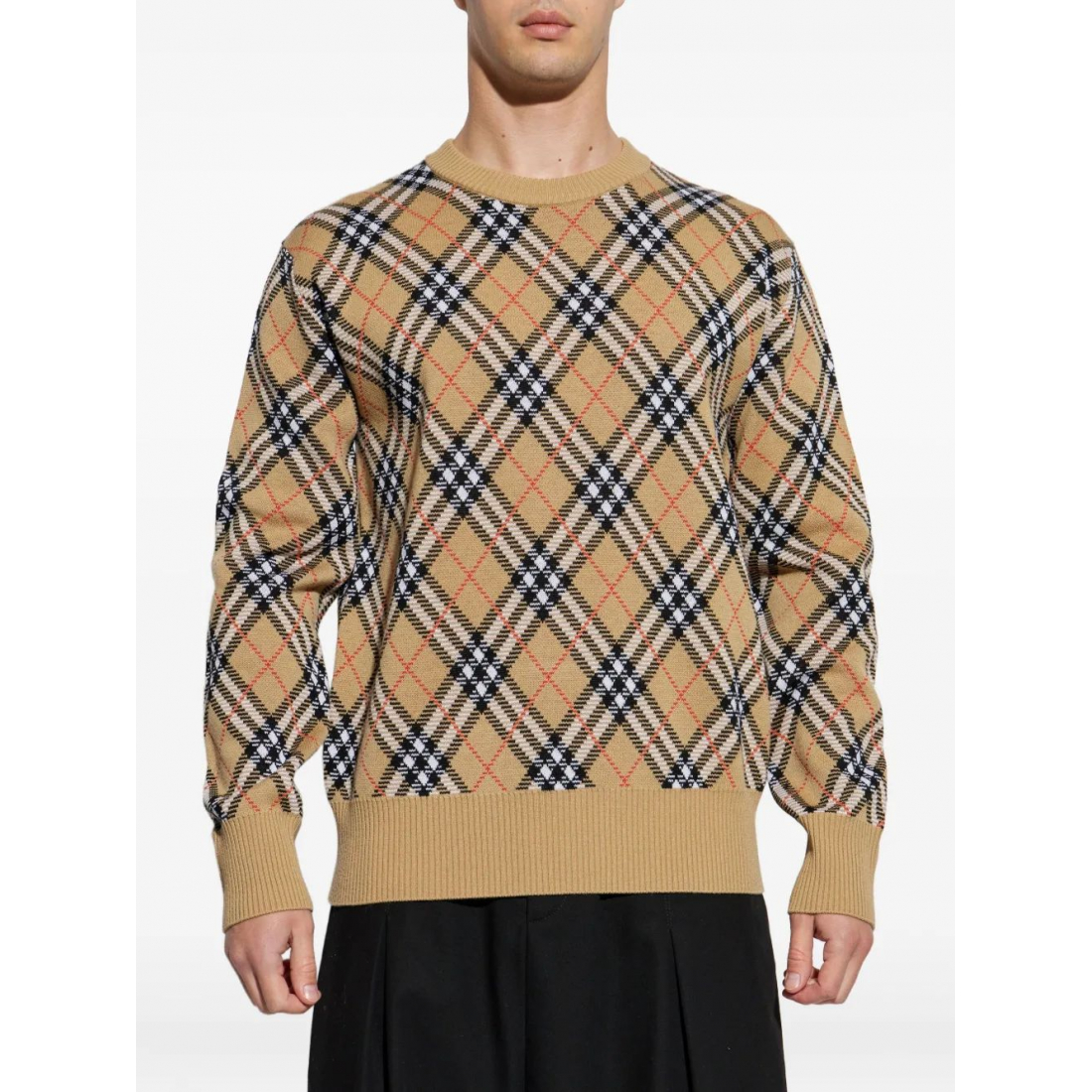 'Check-Pattern' Pullover für Herren