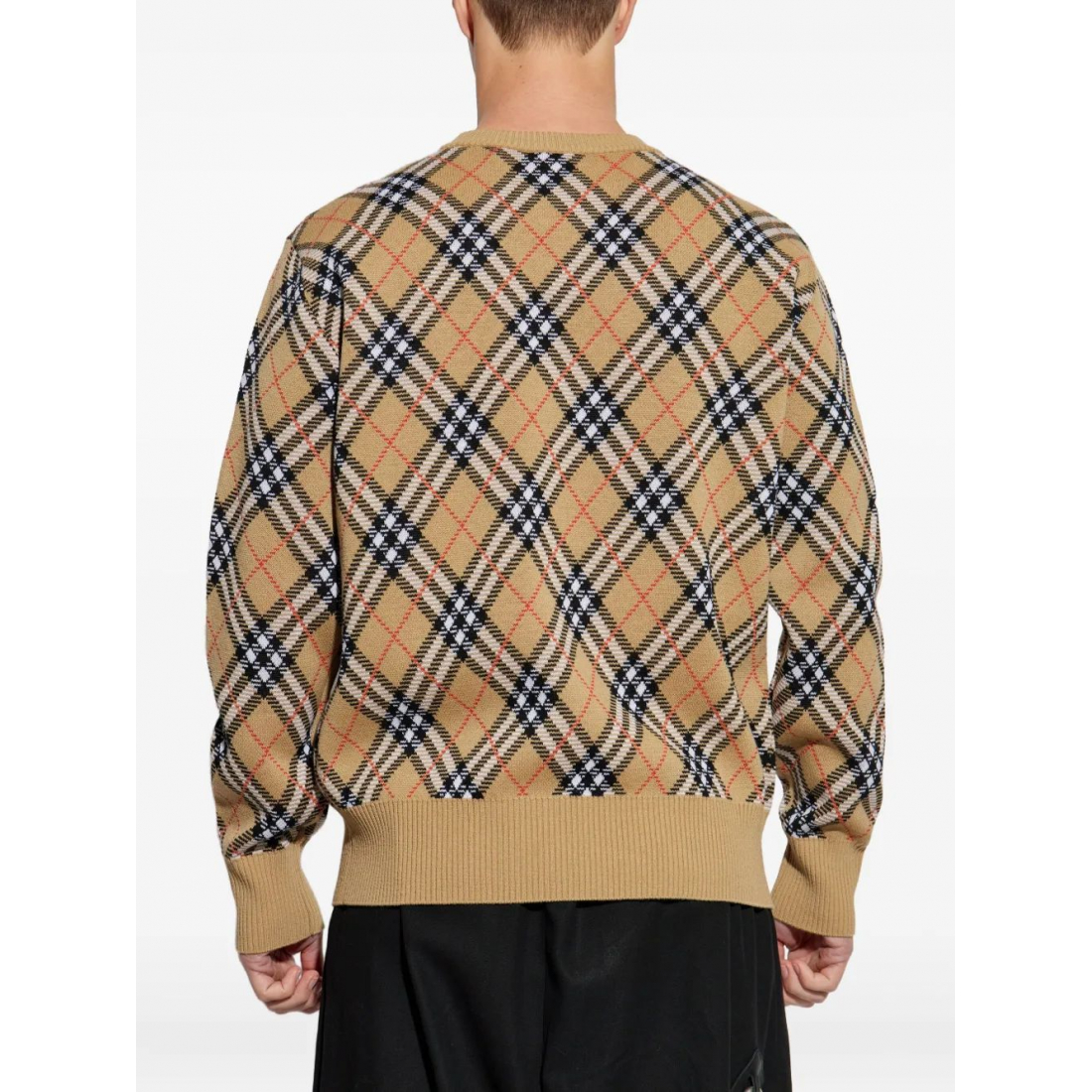 'Check-Pattern' Pullover für Herren