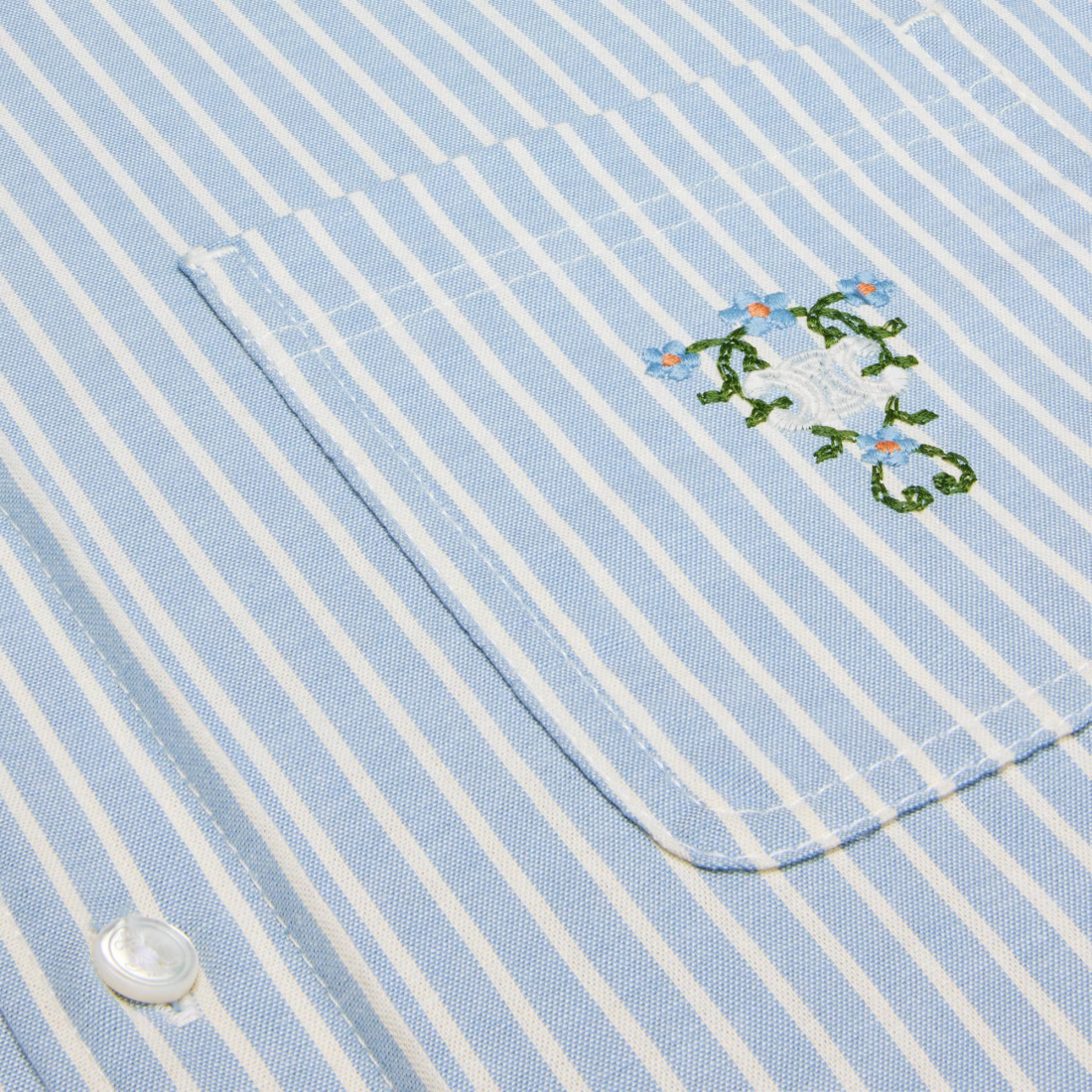 Chemise 'Hickory Striped Cropped' pour Femmes